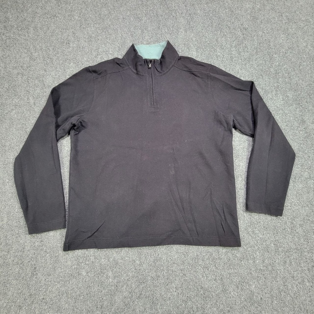Bonobos Sweatshirt Mens L Black Slim Fit Long Sleeve Quarter Zip Casual Pullover